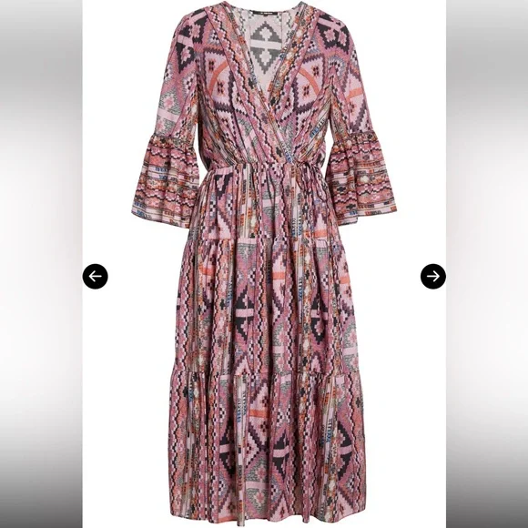 KOBI HALPERIN 
Rosa Print Cotton Dress - Pink Lady Multi - Picture 5 of 7